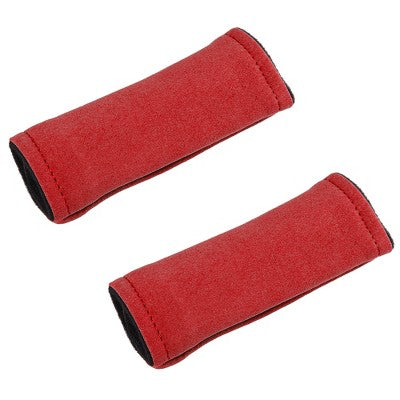 Miękkie osłony na klamkę drzwi auta z imitacji zamszu, czerwone (2 szt.)