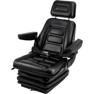 Regulowany fotel amortyzowany z oparciem i podłokietnikami