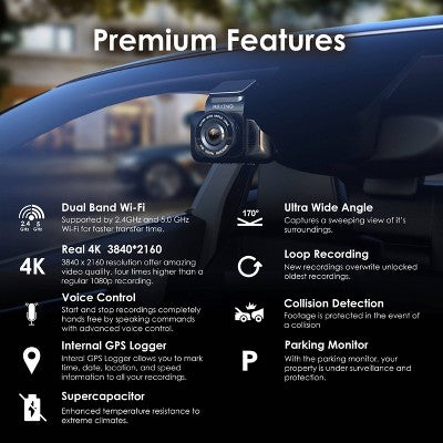 Kamera samochodowa 4K z modułową konstrukcją i Wi-Fi