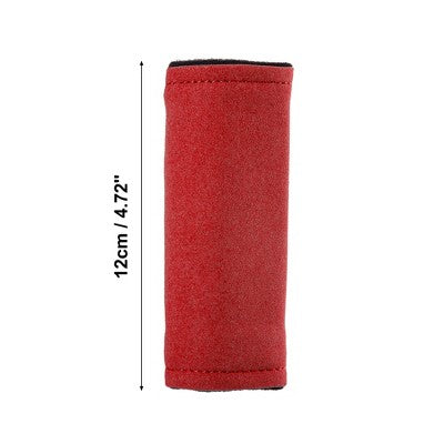 Miękkie osłony na klamkę drzwi auta z imitacji zamszu, czerwone (2 szt.)