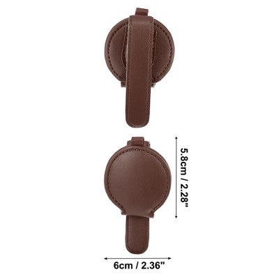 Uchwyt na okulary do osłony przeciwsłonecznej, brązowy